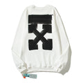 Off-White White Brushstroke Block Arrow Crewneck Sweatshirt